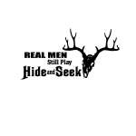 Real Men Still Play Hide and Seek Deer Skull Sticker 2